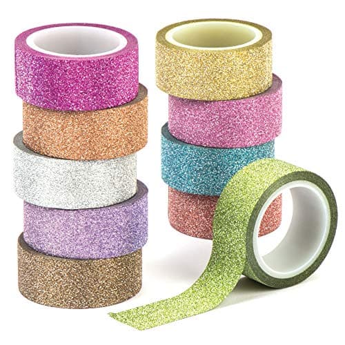 Baker Ross Rubans pailletés (Lot de 10) - Matériel créatif pour enfants et adultes