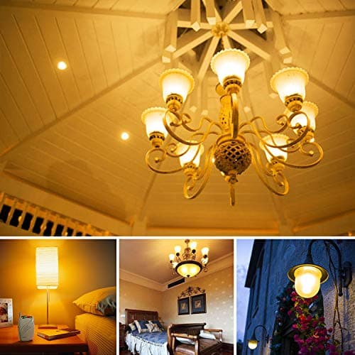 tebio Ampoules LED E14 Blanc Chaud 3000K 25W 2500LM Candélabre ampoules 200W équivalent, Argent Maïs Ampoules LED Lustre décoratifs, Non dimmable, Lot de 6