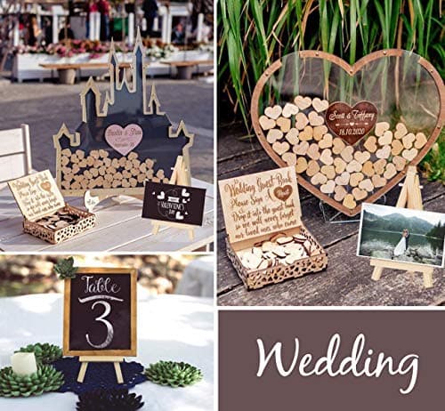 Anstore Lot de 20 Petit Chevalet en Bois Mini présentoir pour les Cartes de Visite, les Albums Photo, L'artisanat de Peinture Mariages Fêtes d'anniversaire (15 x 8 cm)