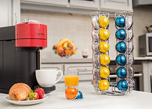 Cobb Industries® - Poséidon CH0019 - Porte Capsules Distributeur Présentoir Rotatif Tournant pour 58 capsules Nespresso Vertuo Acier chromé