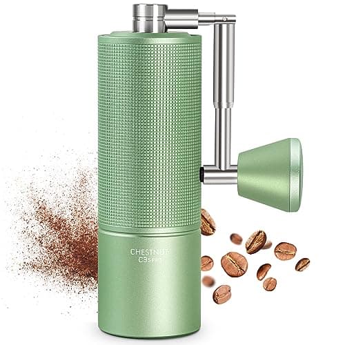TIMEMORE Chestnut C3s PRO, moulin à café manuel, corps entièrement métallique, fraise conique S2C en acier inoxydable, moulin à café manuel avec poignée pliante, pour Espresso et French Press, vert.