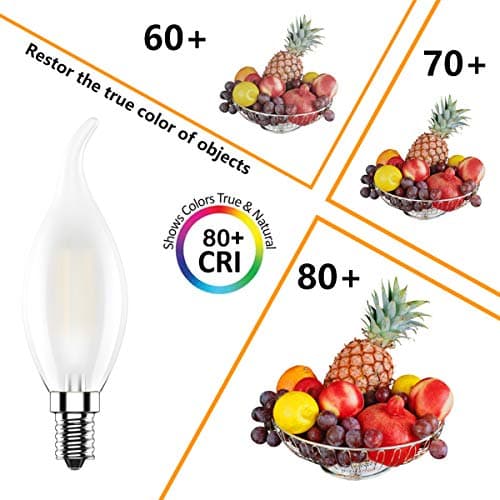 Tuoplyh 10 Pack Ampoules LED E14 Filament Vintage Edison,4W Equivalent 40W,Blanc Chaud 2700K,400LM,CRI >80,AC 220V-240V,Verre Givré