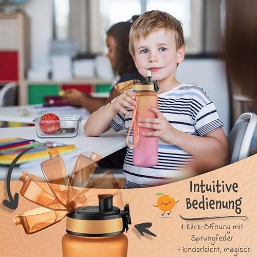 My Vesperbox - Minny - gourde pour enfant étanche - avec paille ou tamis - 350ml, 500ml - gourde en tritan léger - sans BPA - pour maternelle, école