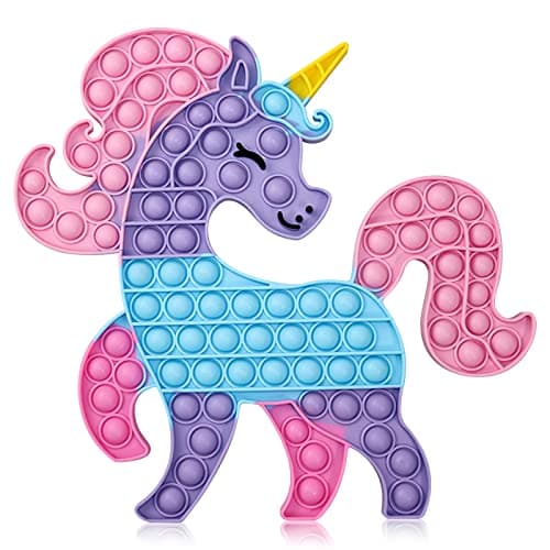 OCACA Jumbo Pop It Fidget Toys, Big Size Squeeze Toys Push Bubble Sensory Toys pour soulager Le Stress et l'anxiété pour Les Besoins éducatifs spéciaux, Enfants et Adultes, Grande Licorne
