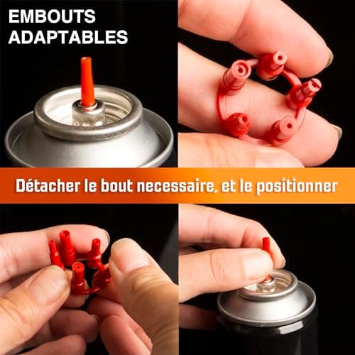 Lot 2 recharges de gaz 300 ml pour briquets et chalumeau de cuisine