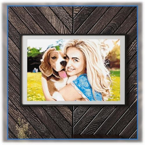 ARTULIO Diamond Painting Personnalisé Prenom- 40x30 cm – Diamant Painting Personnaliser, Perle Diamant Personnalisé (a coller)