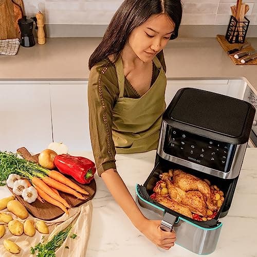 Cecotec Friteuse sans Huile de 8 L Cecofry Supreme 8000. Air Fryer de 1800 W, 10 Menus, Technologie Perfect Cook, Température Réglable 30oC - 200oC, Commande Tactile