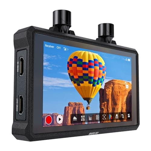 Hollyland Mars M1 Enhanced Caméra Field Monitor Transmetteur Transmission Vidéo sans Fil HDMI/SDI Émetteur Récepteur, 150M 1080p60 APP Surveillance, 5.5" 1000nit RGB Waveform Histogram Focus-3D-LUT