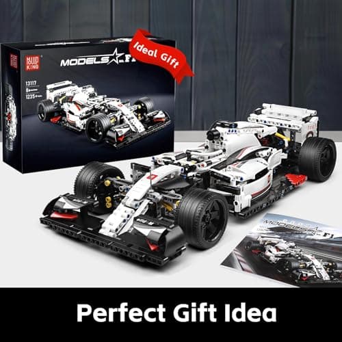 Mould King Technique Formula Supercar Blocs de Construction 1235 pièces à l'échelle 1:10, modèle de Voiture Jouet pour Adultes et Adolescents 16 Ans (Version Statique)