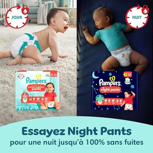 Pampers Premium Protection Pants Taille 5, 88 Couches, 12-17kg, Avec Maintien 360° et Matières Ultra-Douces Pour Notre Meilleur Confort Et Protection + 10 Lingettes Harmonie Aqua Gratuites