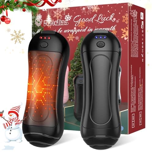 FANDLISS Chaufferette Main Rechargeable,6000 mAh Chauffe Mains Cylindriques,3 Modes de Chauffage,2024 Electrique Chauffe Main USB pour Sports Travail en Extérieur Camping Randonnée-Noir