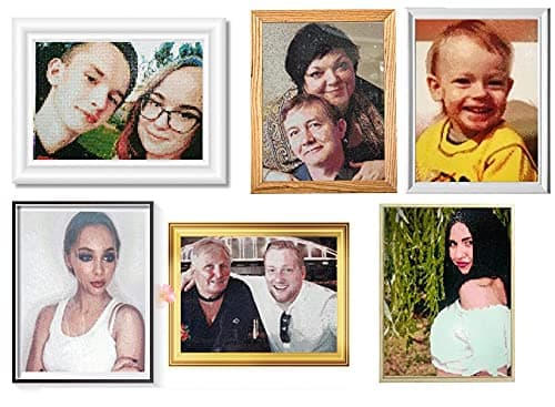 GuoPi Photo Personnalisée Diamant Broderie 5D Diy Diamond Painting,Personnalisée Privée,Diamant Rond Complet De,Adapté À La Décoration De La Maison, Cadeaux... (30X50cm)