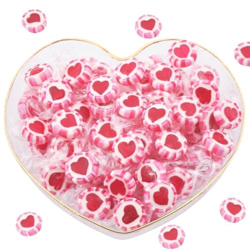 EinsSein Bonbons mariage de coeur rose-rouge-blanc 500g | 140 piéce Dragees coeur | bonbon de décoration de table pour mariage, baptême, anniversaire, communion | cadeaux d'accueil
