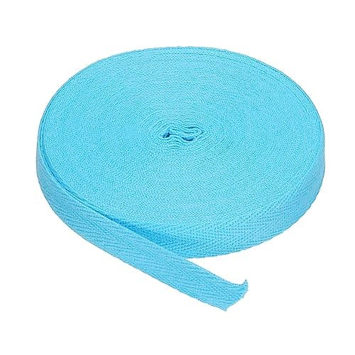 PATIKIL Sangle Sergé Coton 15mm(5/8") 9m(10 Yards) Coton Ruban Biais Lien Ruban Chevron Sangle Couture pour Couture Cadeau Emballage Artisanat DIY Bleu