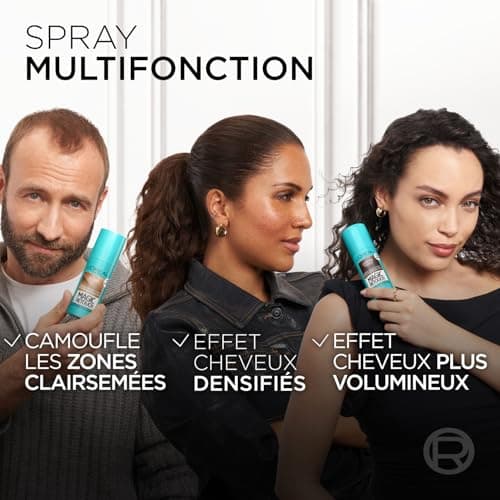 L’ORÉAL PARIS - Spray Instantané Correcteur de Racines & Cheveux Blancs - Hommes & Femmes - Magic Retouch - Châtain Foncé - 75ml