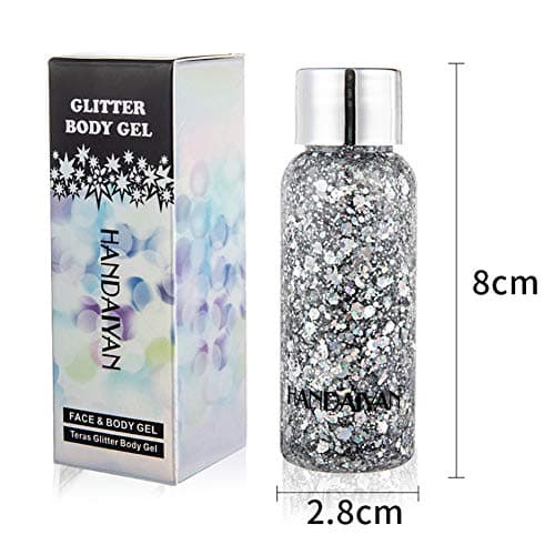 GL-Turelifes Sirène Paillettes Chunky Glitter Liquide Fard À Paupières Glitter Body Gel Festival Glitter Cosmétique Visage Cheveux Ongles Maquillage Longue Durée Mousseux 30g (03# Rose)