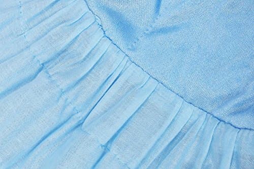 JerrisApparel Robe De Cendrillon Robe De Princesse Costume (140cm, Bleu Ciel avec Accessoires)