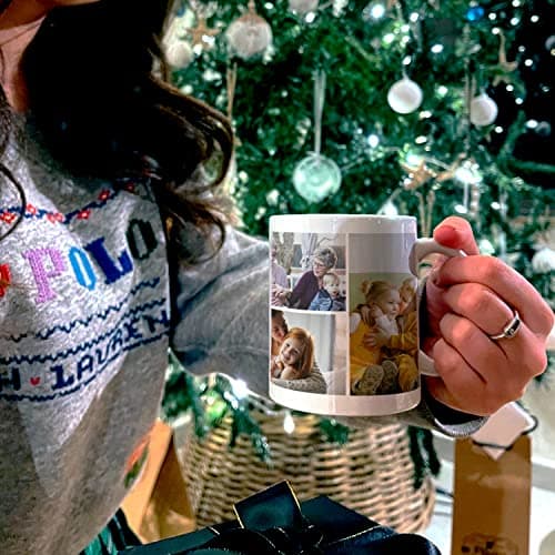 Wraplab Tasse Personnalisable, Mug Personnalisé, Cadeau Personnalisé, Cadeau Homme et Femme Original | Collage d'images, 1 à 10 Photos (2 photos)