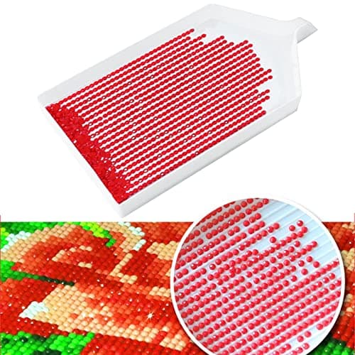 DUOJIN Boîte de Rangement pour Peinture au Diamant 5D, Box avec Entonnoir, Boîte de Tri pour Broderie Portable, Quick Point Caisse de rangement, Artisanat de Bricolage Pince à épiler 60 Compartiments