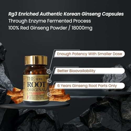 [BTGIN] Authentiques capsules de ginseng Coreen enrichies en Rg3 par fermentation d’enzyme – 100% poudre 18000mg - The Root Original
