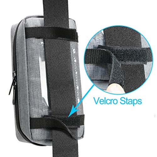 YOUSHARES Insuline Trousse Isotherme Portable avec 2 Poche de Gel - Sac de Refroidissement avec Sac de Glace pour Diabétique (Gris)