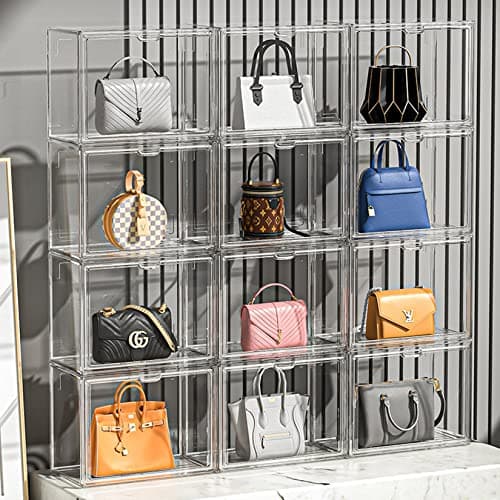 Vitrine en Transparent - Vitrine pour Collection, Boîte de Présentation Transparent pour Figurines d'action,Mini Figurines, Objets de Collection, DIY Protection Anti-poussière (36.5x28x22cm)