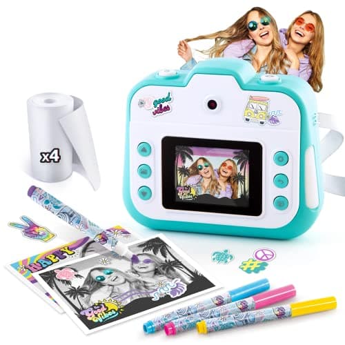 Canal Toys - Appareil Photo Instantané Enfant - Selfie & Caméra Vidéo - 4 Rouleaux de Papier d'Impression pour 250 Photos - Cadeau pour Garçon & Fille - Dès 8 ans - CLK 001