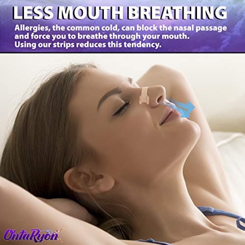 Bandelettes Nasales OntaRyon (x100 grandes) Aide Pour Arrêter Le Ronflement, Aide Anti-Ronflement Pour Respiration Nasale - Dilateur, Patchs Nasaux Pour Un Meilleur Sommeil