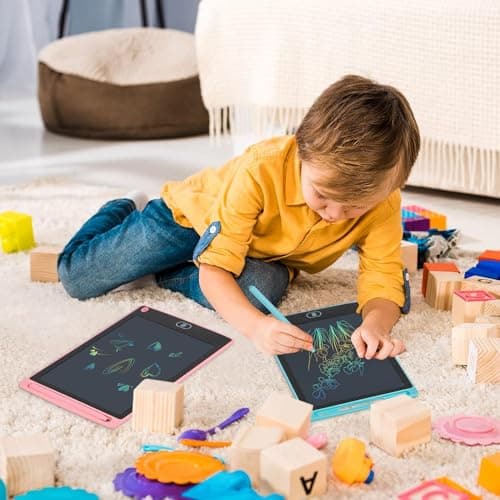 Kogabanny Tablette Dessin Enfant 2 Pièces 8.5 Pouces,Tablette d'écriture LCD pour 3-10 Ans Enfants Ardoise Magique,Jouet Educatif de Filles et Garcons, Cadeaux d'anniversaire Noël