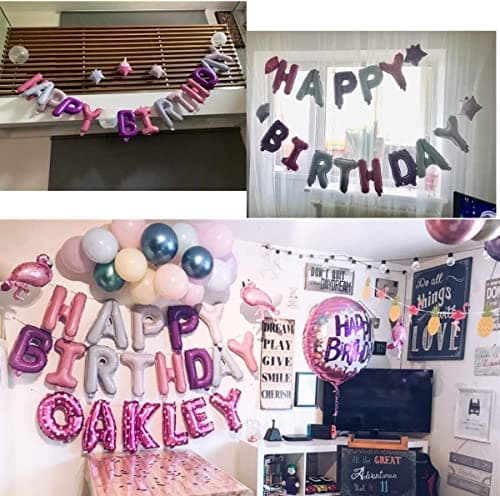 Ballons 18e anniversaire décoration fille ballon violet 18 ans décoration d'anniversaire fille Happy Birthday 18 anniversaire décoration fille ballon