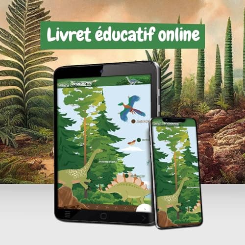 Science4you Terrarium de Dinosaure - Écosystème avec Jouet Dinosaure Phosphorescent pour Enfant, Terrarium pour Enfants + 21 Autocollants de Dinosaures, Jeux, Cadeau pour Garçon et Fille 6+ Ans