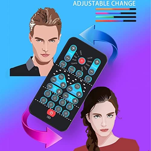 Changeur de Voix Portable, Carte Son Portable Mini Dispositif de Changement de Voix avec 8 Effets Sonores Fixes, Mini Dispositif de Changement de Voix Ghostface Changeur de Voix