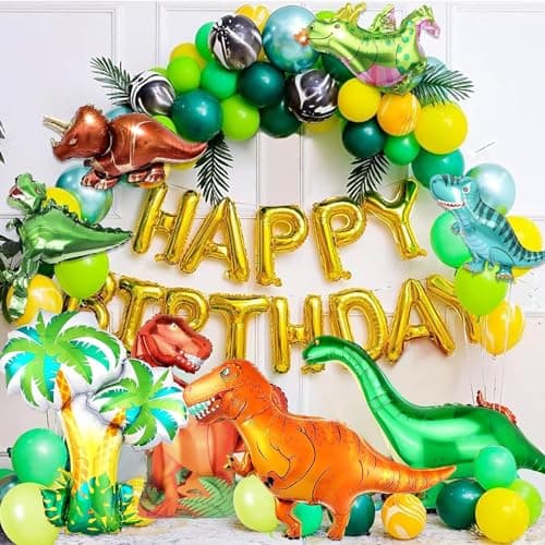 Ballon Dinosaure Anniversaire, 10 Pièces Dinosaure Ballon Anniversaire Helium, Ballons Anniversaire, Ballon de Dinosaure, Dinosaurs Ballons Helium, Ballon Bapteme Pour Fête D'anniversaire