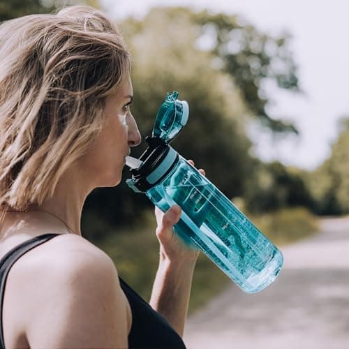 Super Sparrow Gourde 1L - Bouteille d'eau sans BPA - Gourde Sport Pour École, Plein Air