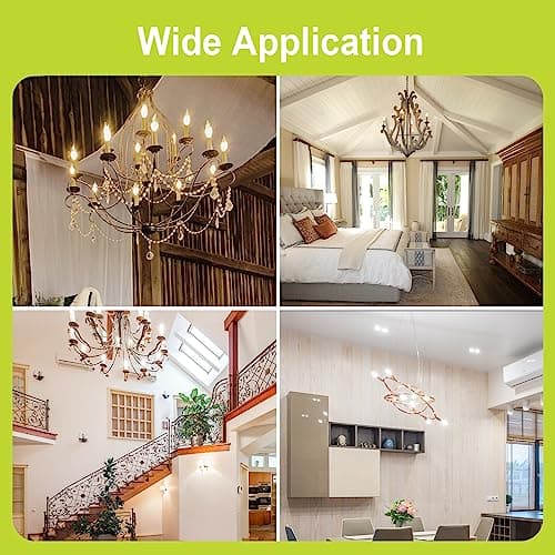 GY Ampoule LED E14 4,9W (équivalent 60W), 807 lumens 3000K Blanc Chaud, C37 Ampoule E14 Efficacité Energétique, E14 LED Non-Dimmable, Lot de 6