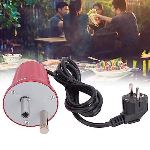 Ejoyous Moteur de Gril Électrique 230V Réglable, Rotateur de Barbecue pour Rôtissoire