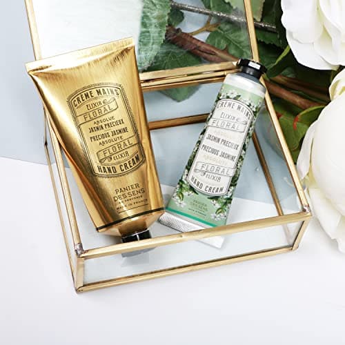 Panier des Sens - Crème Mains pour Peau Sèche Jasmin - Mini Creme Mains Hydratante - A base d'Huile d'Olive et d'Amande - Soin des Mains Fabriqué en France - 96% d'Ingrédients Naturels - 30 ml
