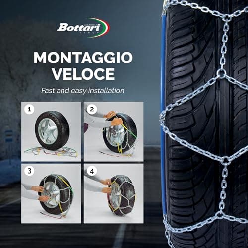 Bottari [Goodyear] 18833 "Rapid T2" Chaines à neige 9 mm, Taille 130, Compatibles ABS et ESP