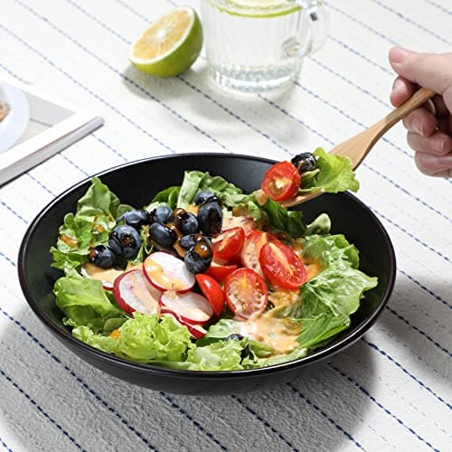 vancasso, Série Moda, Assiette Creuse en Céramique, Assiette à Soupe Saladier - 4 Pièces