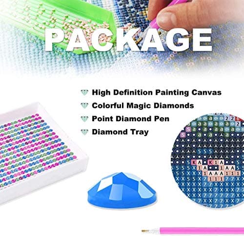 Zariocy 5D Diamond Painting Kits Bouddha, DIY Peinture avec Diamant Art Fleurs Cristal Diamant Broderie Peintures Arts Artisanat pour Home Office Décoration Murale 30x40 cm