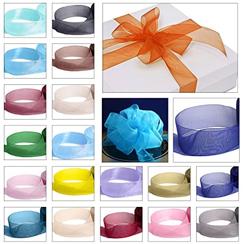 Trimming Shop Ruban en organza vert mousse à bords tissés pour emballage cadeau, scrapbooking, loisirs créatifs, décoration de fête, nœuds pour cheveux, 20 m