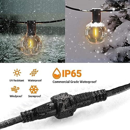Joycome Rallonge Guirlande Exterieure 6M Prolongateur Electrique, IP65 Étanche Rallonge Electrique 2 Pin Rallonge Guirlande avec Connecteurs Mâle et Femelle pour Guirlande Lumineuse de Noël