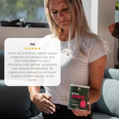 Nature's Finest Detox Digest | Formule 2 en 1 pour une meilleure digestion et un corps purifié | Triple pouvoir détoxifiant du chardon-Marie, de l'extrait d'artichaut et de la chlorella