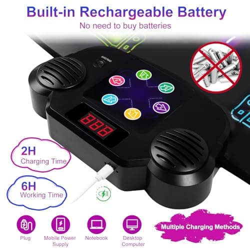 CXWLMAT 2024 Amélioré Rechargeable Enfants Tapis de Danse pour 3 4 5 6 7 8+ Ans, Lumière Filles Tapis Danse avec Batterie de Grande Capacité, Musique Bluetooth Dance Mat Jouets pour Cadeaux de Noël