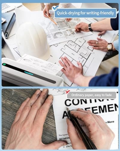 Phomemo Papier A4 Compatible avec l'imprimante Portable M08F/M831/M832/M833/M834, Papier Thermique Blanc A4, 8.27" x 11.69"(210mm x 297mm), 100 Feuilles/Boîte