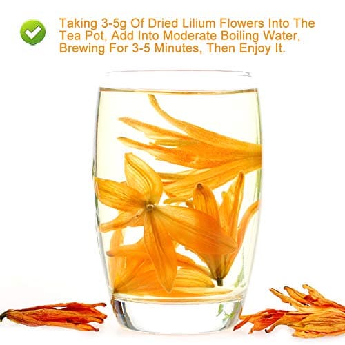 Plant Gift Fragrant Natural Lily Flowers 35G/1.23oz 百合花 Fleurs de lys, fleurs de lys séchées biologiques, thé santé, thé de lys chinois