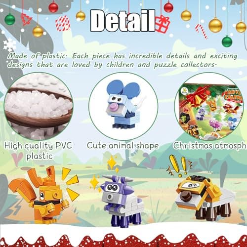 Bloc de Construction Noël pour Enfants 2024, Bloc de Construction de Noël 2024 DIY, Noël 2024 Bloc de Construction D'animaux, Noël 2024 Jouet de Construction pour Enfant, Jouet de Construction Noël