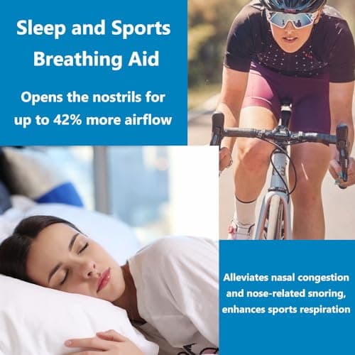 Dilatateur nasal super support WoodyKnows|Aide respiratoire pour les sports de sommeil|Aérations nasales douces et confortables|Solution anti-ronflement (Combinaison XS/S/M/L)