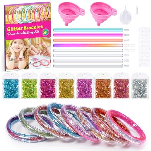 Funblitz Cadeau Fille 6 7 8 9 10 11 12 ans, Activites Manuelles pour Enfants Kits de Loisirs Créatifs Jouet Fille 6-10 Ans Kit Bracelet Fille Jeux Enfant 6 8 ans Idee Cadeau Ado Fille Creation Enfant