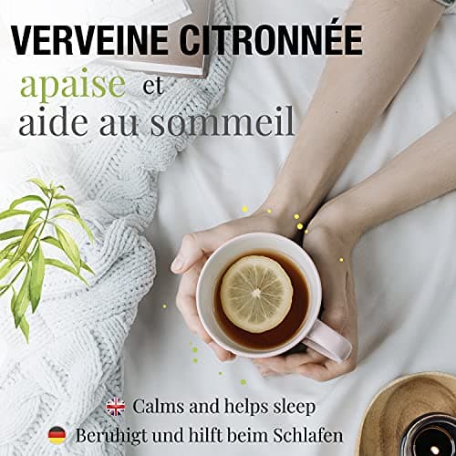 ORIGEENS VERVEINE CITRONNEE BIO 100g | FEUILLES SECHEES DE VERVEINE CITRON | The Verveine odorante Bio en vrac sans théine, Tisane sommeil